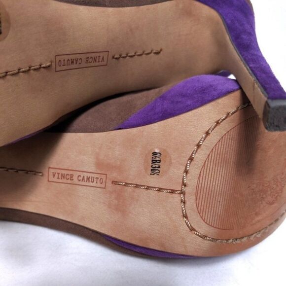 VINCE CAMUTO Ritz Suede Tan Platform Pumps 6.5 - Picture 7 of 8